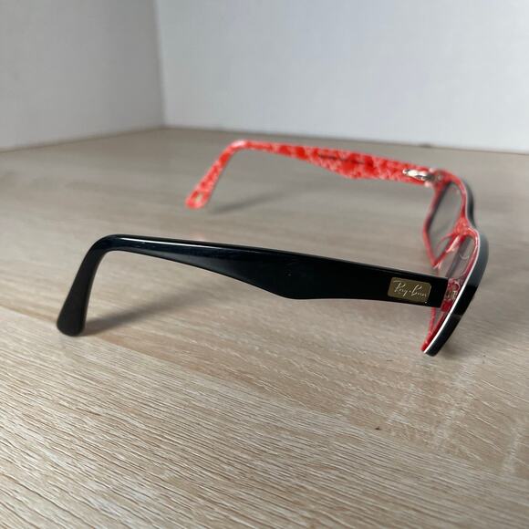 Ray-Ban RB5206 2479 Eyeglasses Red w/ Logo Inside Frames Only 52-18-140 - Picture 9 of 9